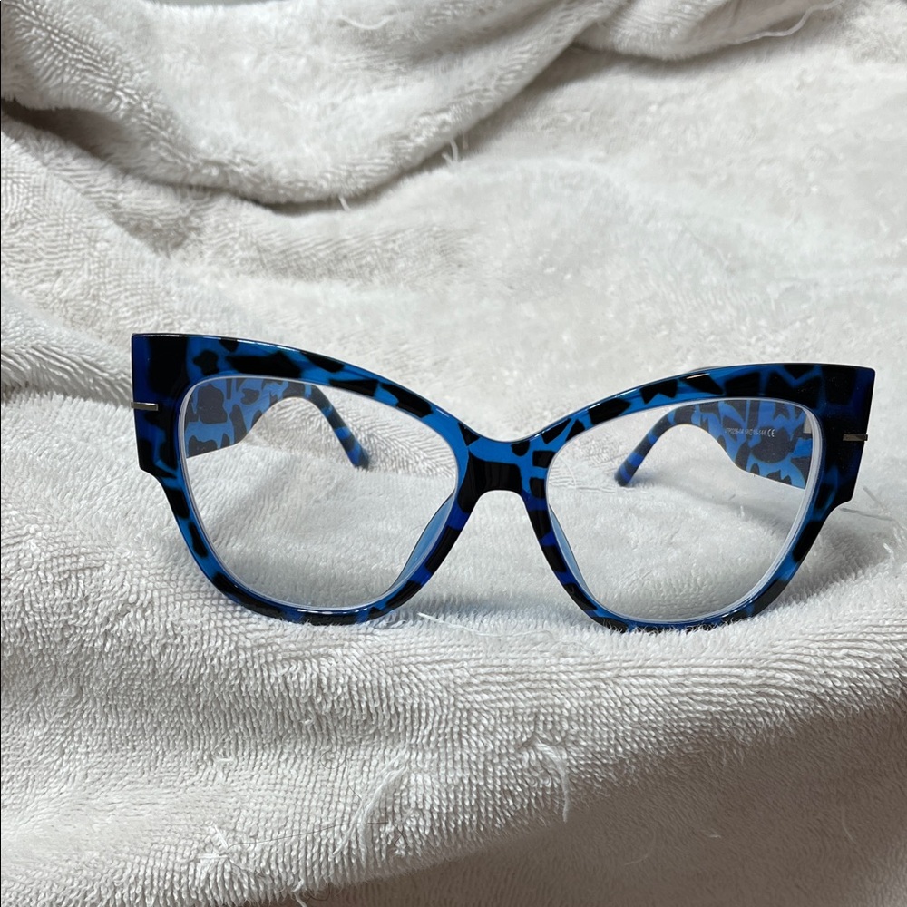 Blue Tortoiseshell Cat-Eye Women's Eyeglass Frames